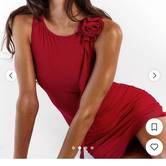 Meshki Red Mini Dress - Picture 3 of 6